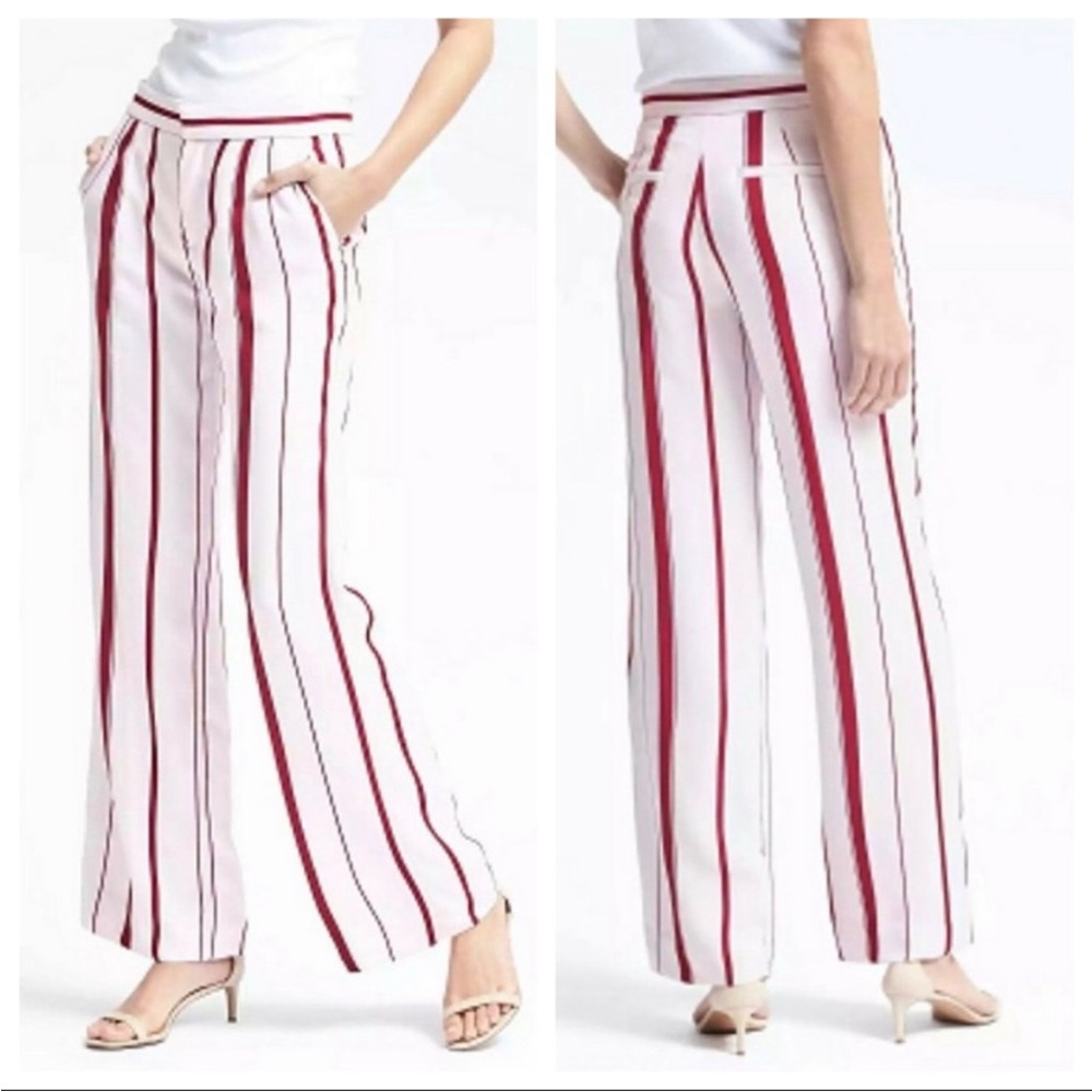 Banana Republic Blake Striped Wide Leg Pants